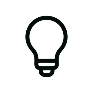 Simple Outline Lightbulb Idea Creative Thinking Symbol Icon