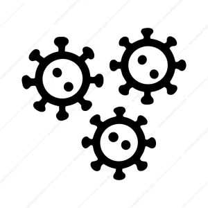 Simple Line Art Coronavirus Microbe Disease Illness Icon