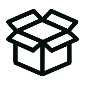 Outline Simple Open Box Minimalist Delivery and Shipping Icon Illustration