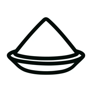 Simple Line Powder Pile Isolated Ingredient Icon