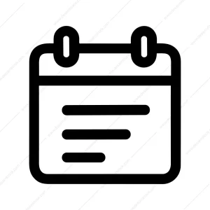 Minimalist Outline Date Calendar Event Reminder Symbol Icon