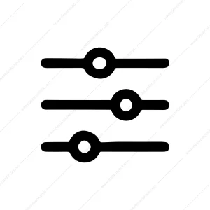 Simple Line Style Slider Setting Control Icon
