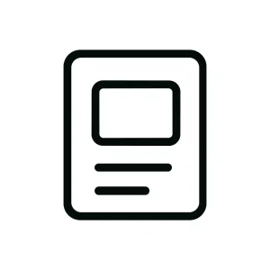 Outline Minimalist Article Page Layout Design Graphic Icon