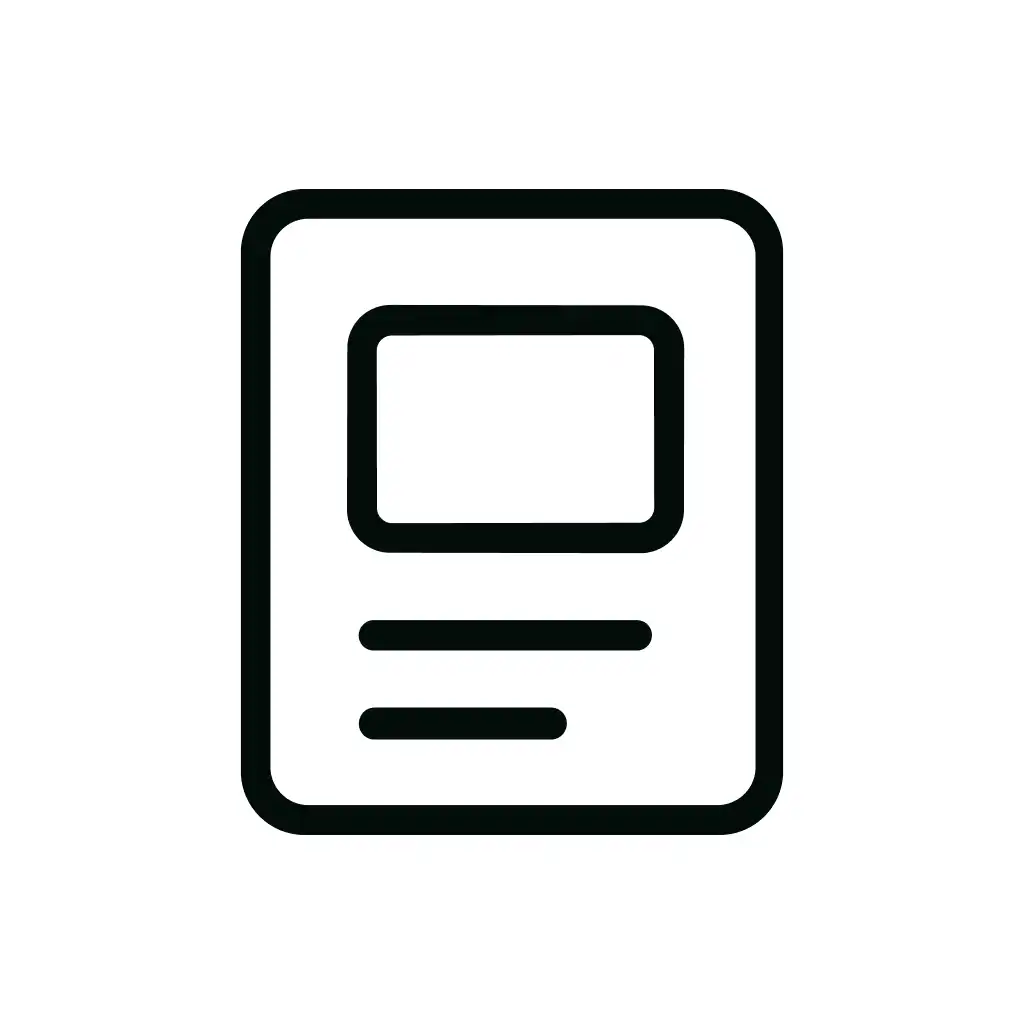 Outline Minimalist Article Page Layout Design Graphic Icon