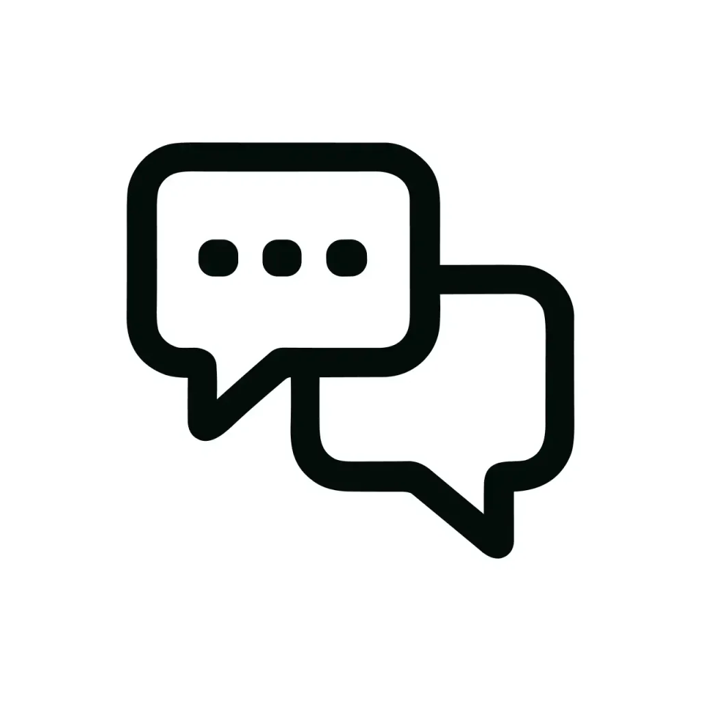 Simple Line Style Communication Bubbles with Dots Speech Bubble Icon