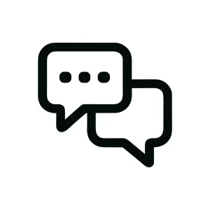 Simple Line Style Communication Bubbles with Dots Speech Bubble Icon