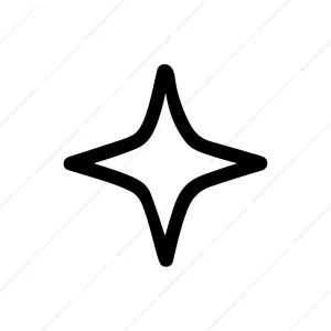 Simple Handdrawn Star Shape Shine Sparkle Icon
