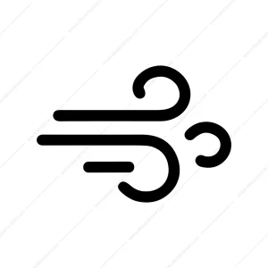 Minimalist Outline Wind Gust Flow Weather Icon