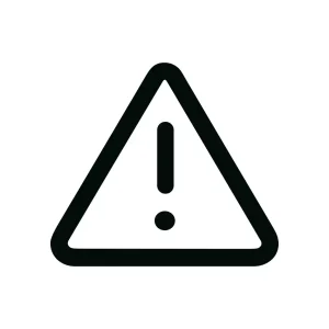 Simple Outline Triangle Exclamation Mark Safety Caution Sign Alert Icon
