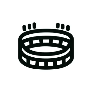 Outline Simple Arena Sport Stadium Building Icon