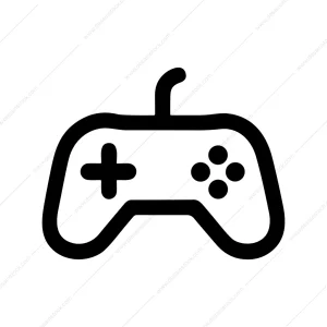 Minimalist Outline Gamepad Gaming Controller Console Electronic Icon