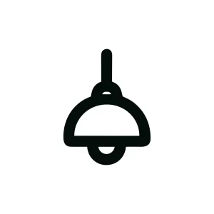 Simple Outline Style Hanging Lamp Fixture Interior Decoration Icon