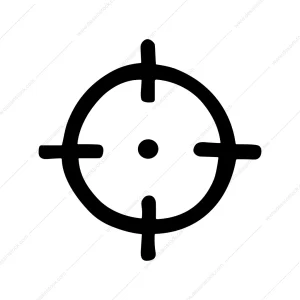 Handdrawn Simple Circle Aim Target Focus Symbol