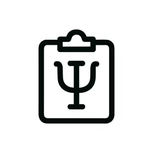 Simple Outline Clipboard Psi Symbol Psychology Icon