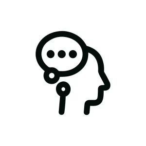Outline Monoline Headphone Support Assistant Sign Shape Icon