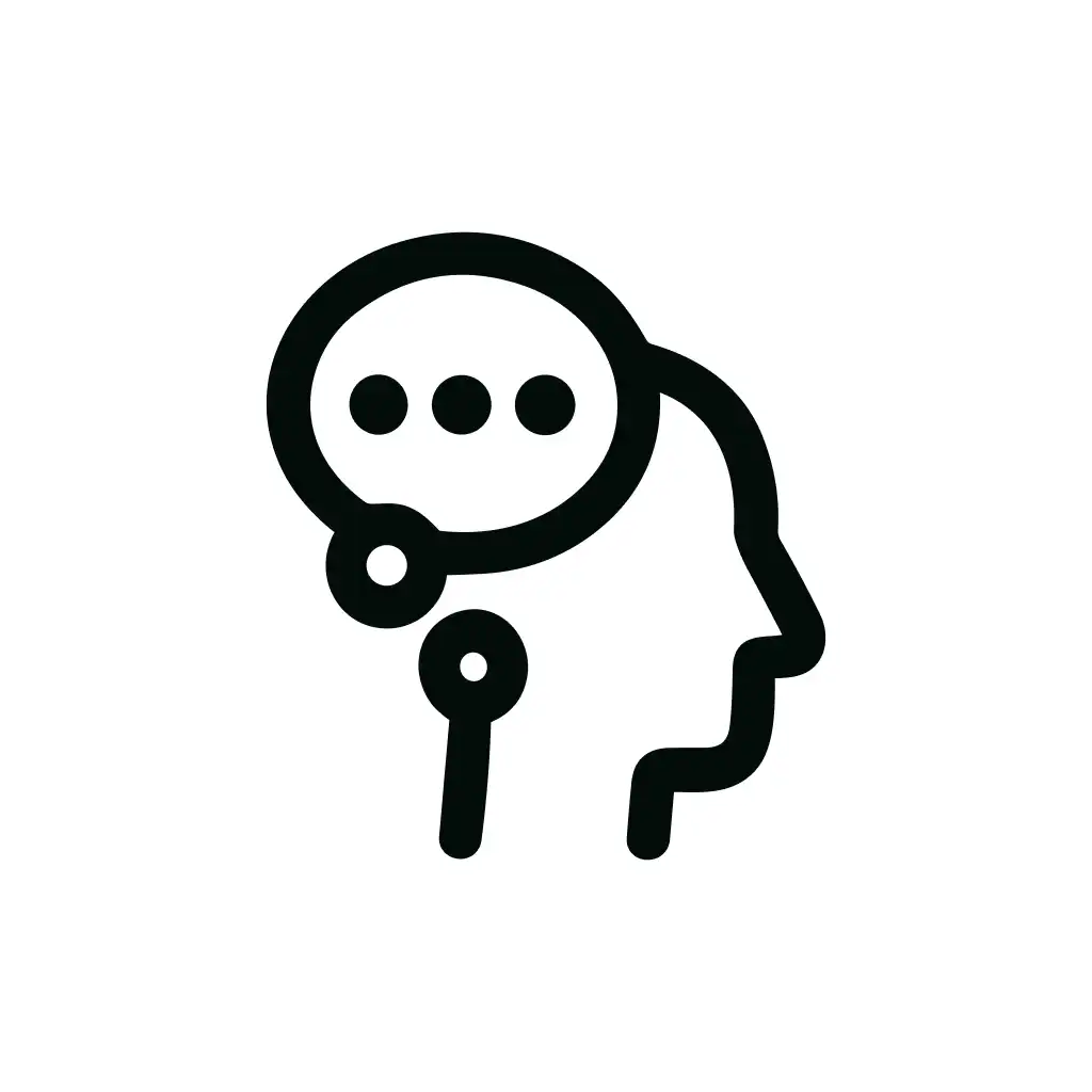 Outline Monoline Headphone Support Assistant Sign Shape Icon