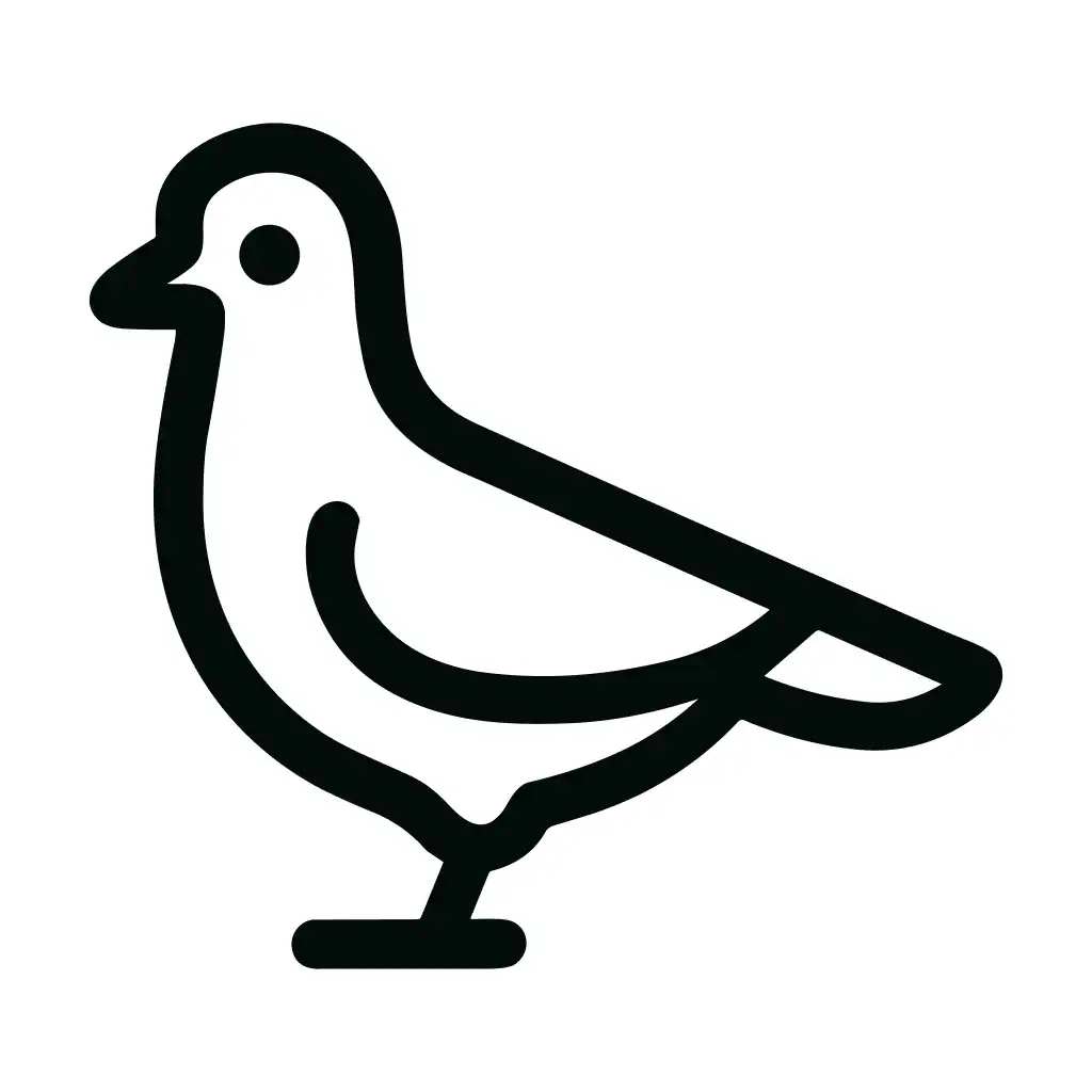 Simple Lineart Dove Symbol Peace Concept Icon