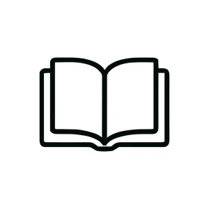 Minimalist Line Open Book Illustration Icon Education Reading Concept