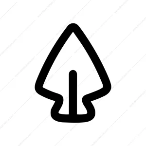 Outline Simple Arrowhead Symbolic Native American Arrow Icon