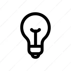 Simple Line Lightbulb Symbol Idea Innovation Icon