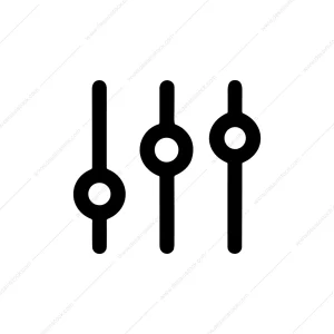 Outline Simple Adjustment Slider Control Setting Icon