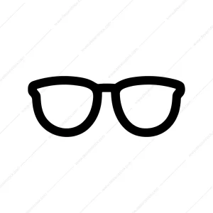 Outline Simple Eyeglasses Fashionable Accessory Shape Glyph Icon