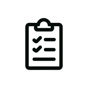Simple Outline Checklist Task Completed Document Icon