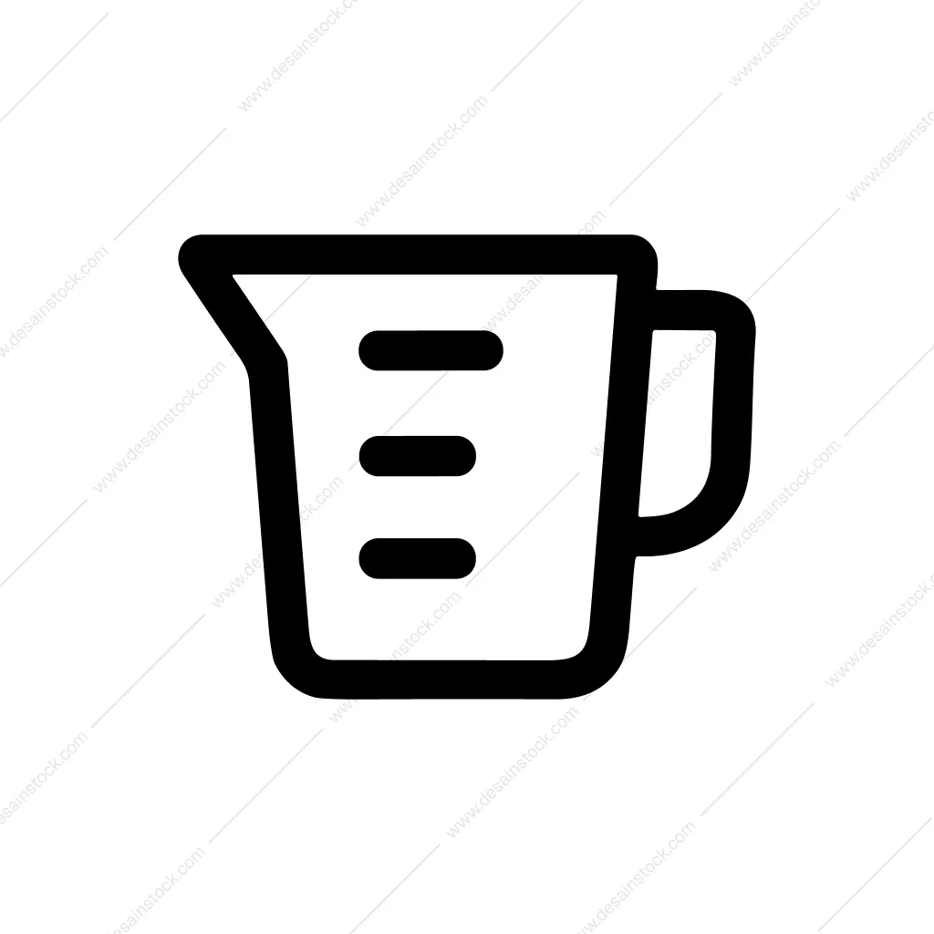 Outline Simple Measuring Cup Liquid Kitchen Icon
