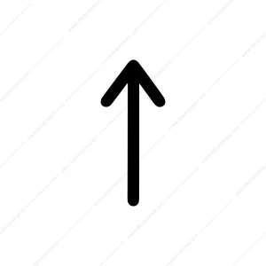 Simple Line Drawing Arrow Pointing Up Direction Icon