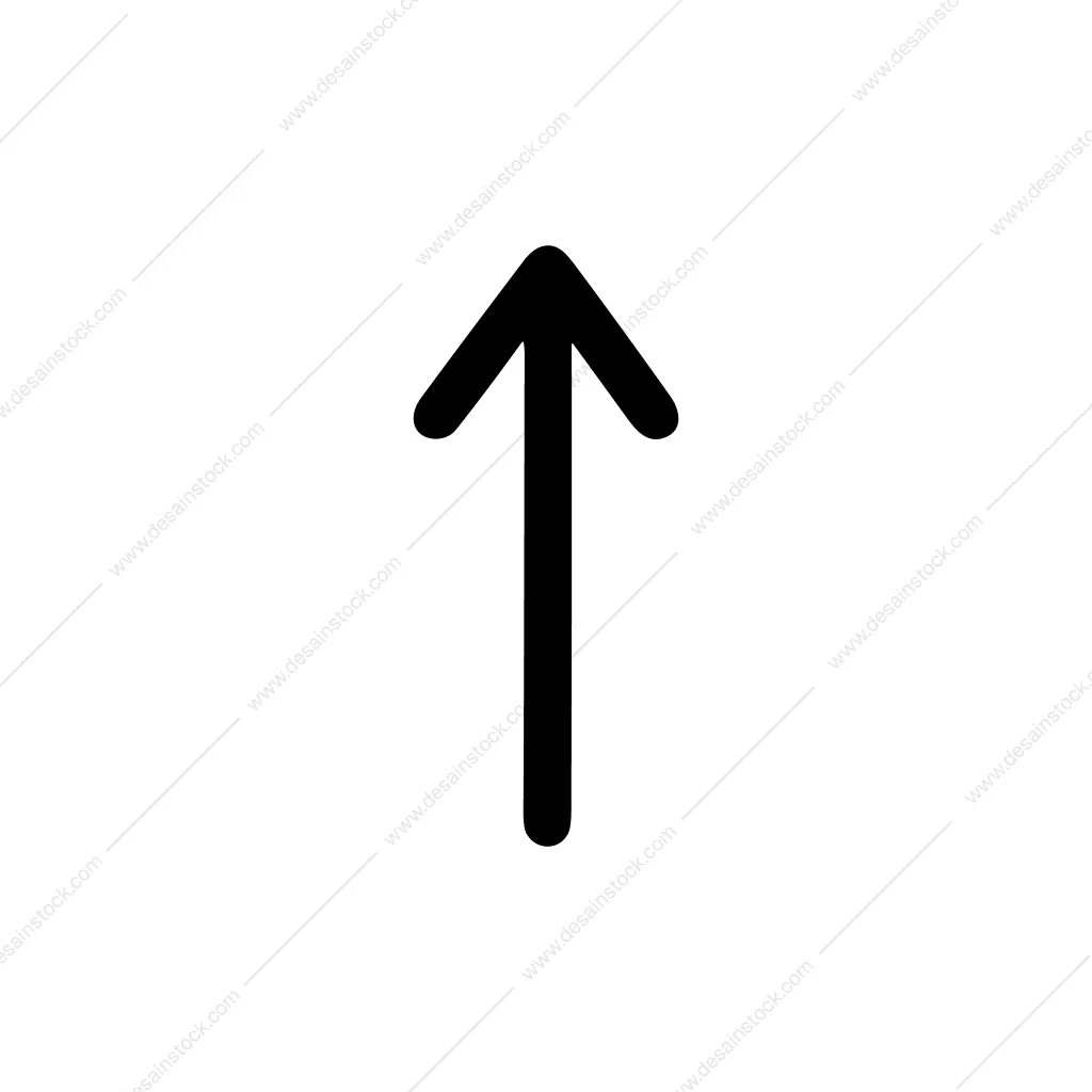 Simple Line Drawing Arrow Pointing Up Direction Icon