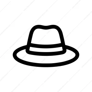 Simple Line Style Hat Formal Wear Icon