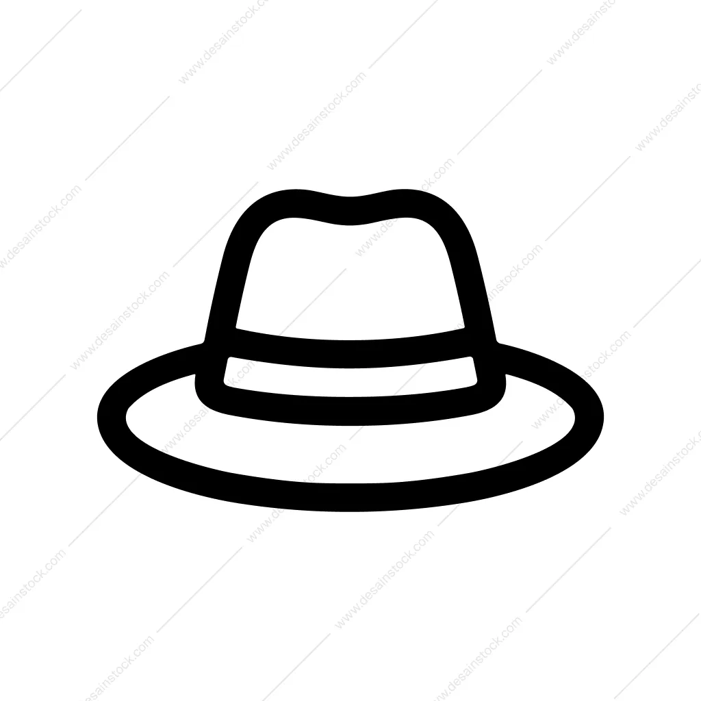 Simple Line Style Hat Formal Wear Icon