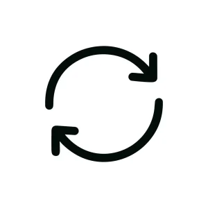 Simple Outline Two Arrows Circle Rotation Reloading Sign Icon Element