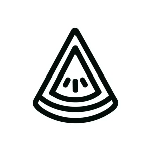 Outline Simple Watermelon Slice Fruit Food Shape Icon
