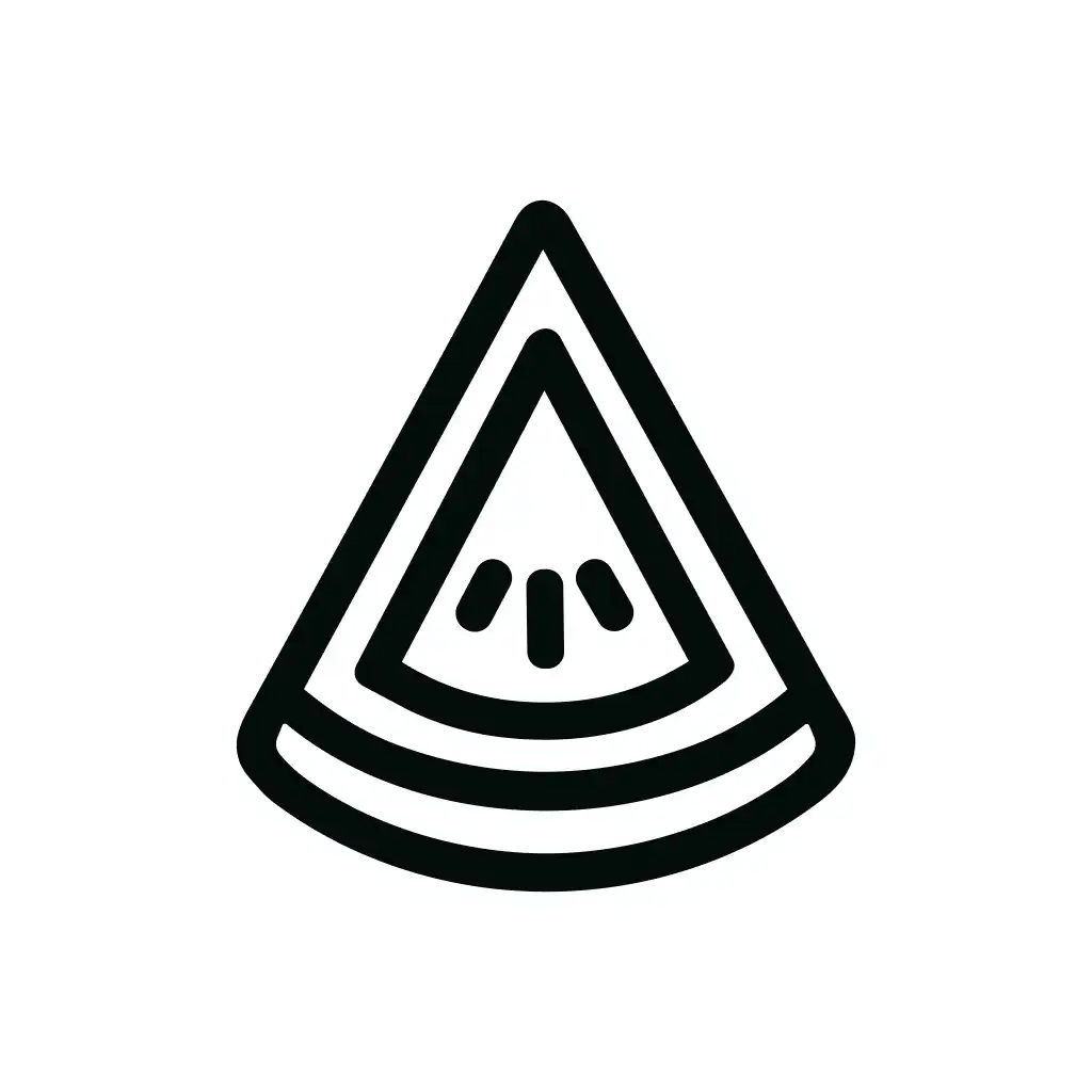 Outline Simple Watermelon Slice Fruit Food Shape Icon