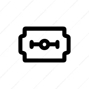 Simple Outline Razor Blade Isolated Symbol Icon