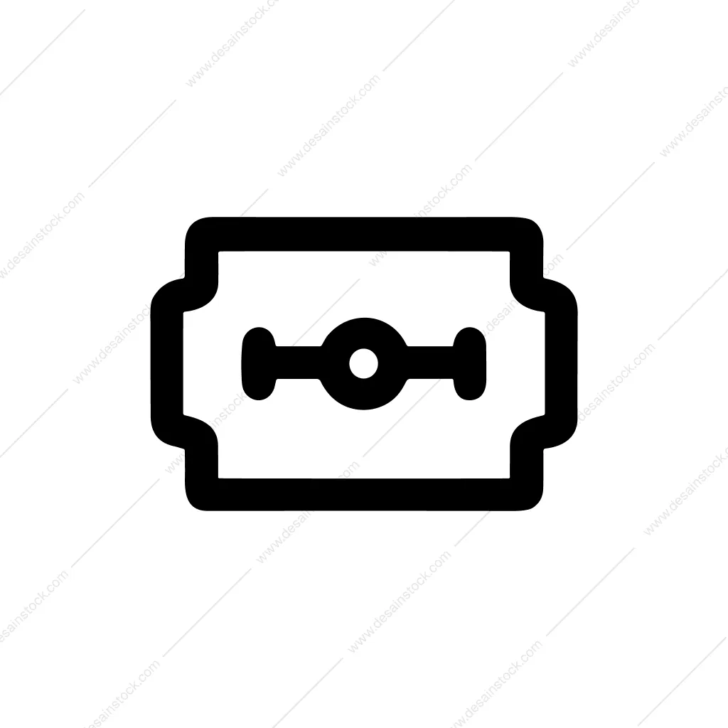 Simple Outline Razor Blade Isolated Symbol Icon