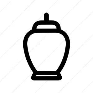 Simple Outline Decorative Jar Icon Shape Element