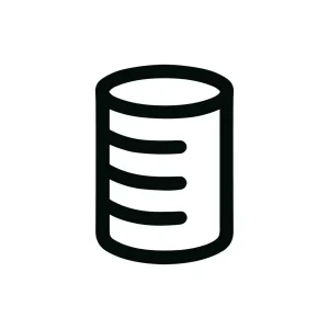 Outline Simple Style Database Storage Symbol Icon