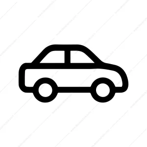 Simple Outline Automobile Minimalist Sign Shape Icon