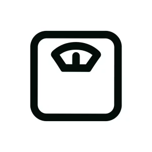 Minimal Outline Scale Weight Measurement Device Icon