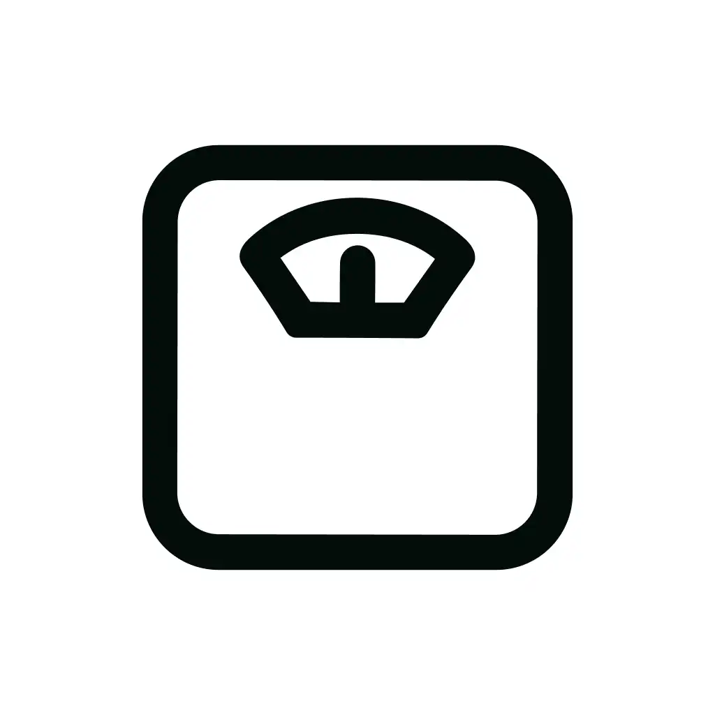 Minimal Outline Scale Weight Measurement Device Icon