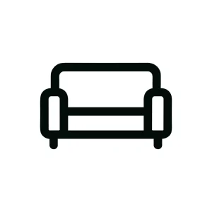 Simple Outline Sofa Couch Comfortable Seat Icon