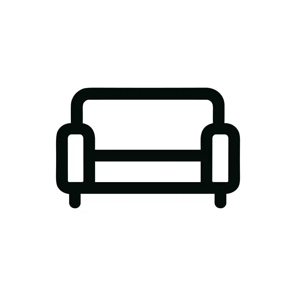 Simple Outline Sofa Couch Comfortable Seat Icon
