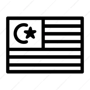 Outline Simple Malaysia Flag Symbol Country Icon