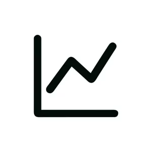 Simple Line Chart Growth Graphic Symbol Element