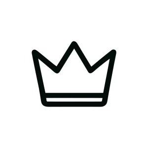 Simple Outline Crown Symbol Royal Authority Icon