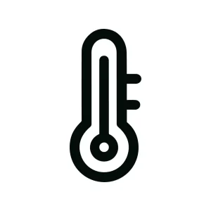 Simple Outline Thermometer Temperature Measurement Instrument Icon Element