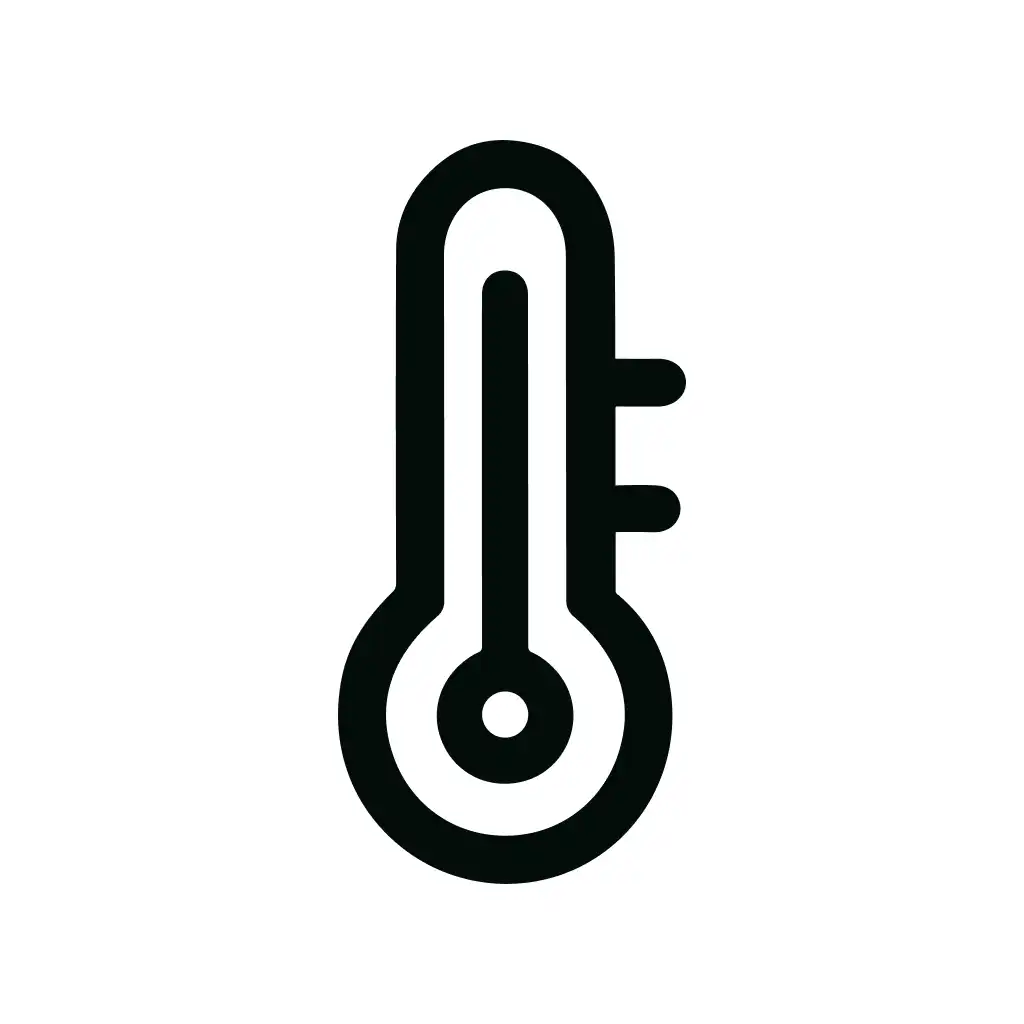 Simple Outline Thermometer Temperature Measurement Instrument Icon Element
