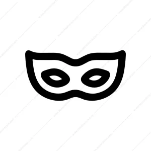 Simple Bold Line Carnival Mask Shape Icon